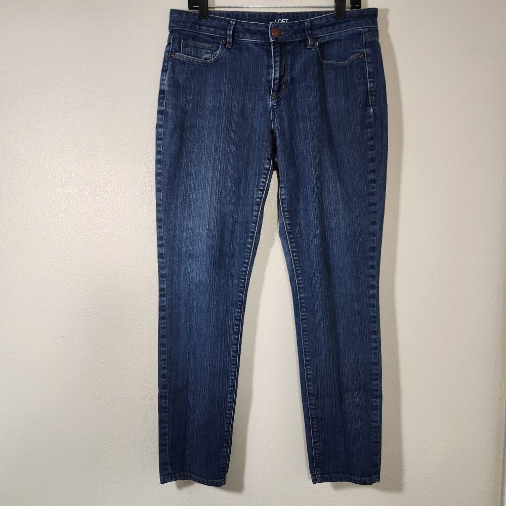 LOFT Curvy Skinny Mid Rise Jeans SZ 10 Stretch